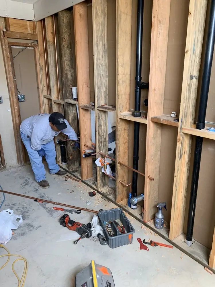 Commercial rough-in plumbing for Water Heater Replacement in Bloomington
